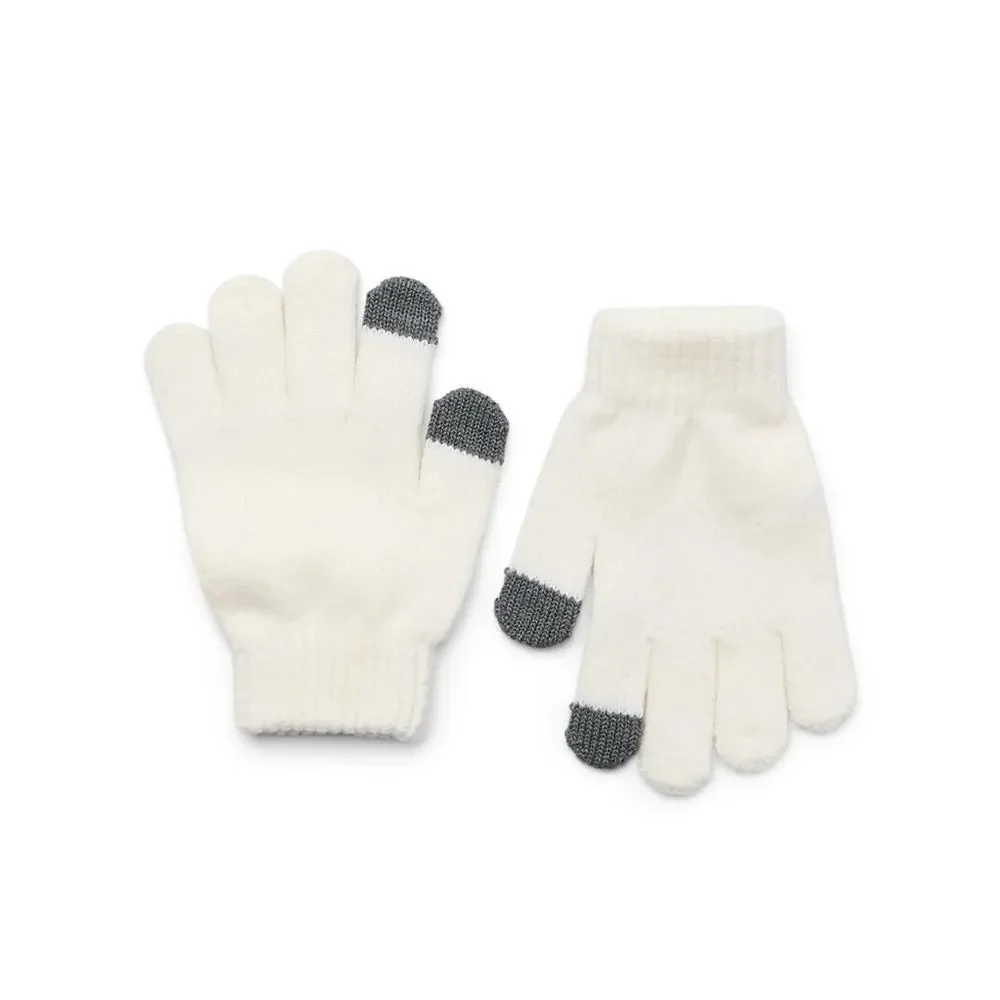 Girls Justice Ribbed & Full Print Winter Cozy Beanie and Gloves 2, 2-Piece Sets